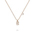 Solid 925 Sterling Silver Initial Crystal Personalised Alphabet Letter Necklace Rose Gold Filled